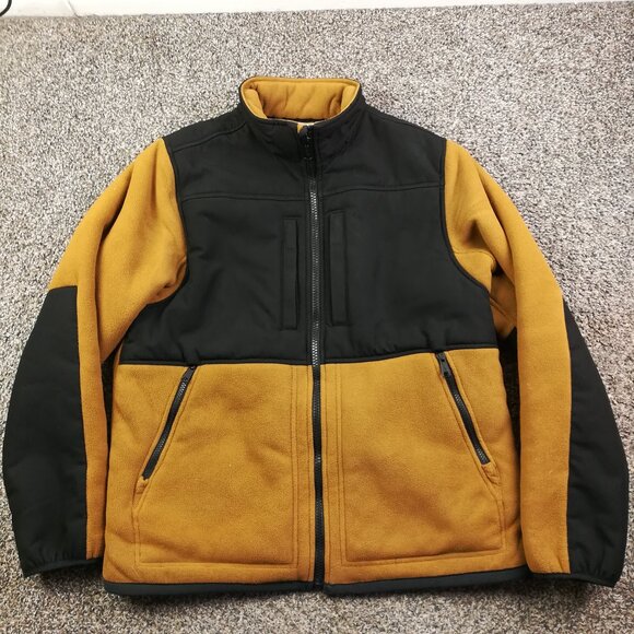 Duluth Trading Co Bear Hide Sherpa Fleece Lined Jacket Mens Medium Brown Beige - Picture 1 of 10